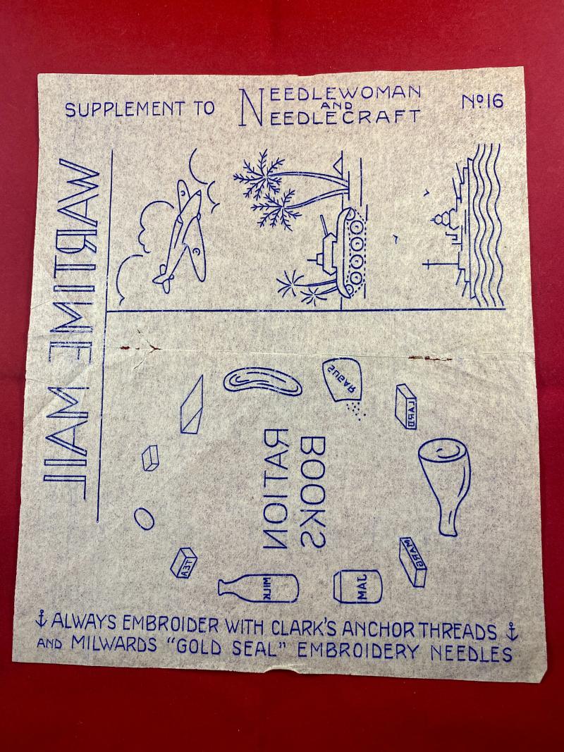 Scarce WW2 Issue of Needlewoman and Needlecraft Magazine Supplement - Wartime Mail No.16 - 1943