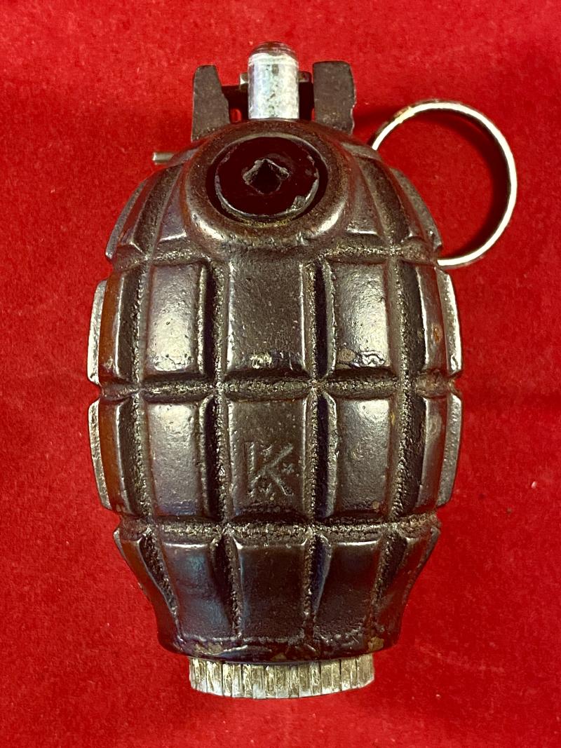 Near Mint INERT WW2 No.36M Mk I British Mills Grenade by A. Kenrick & Sons dated 1940