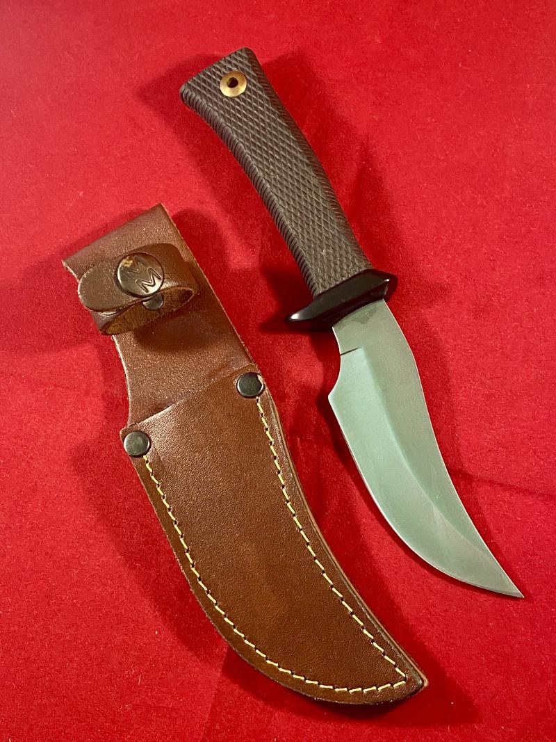 Mint MUELA PIK-AS Skinning Knife with 3.75” Curved Blade and Leather Sheath