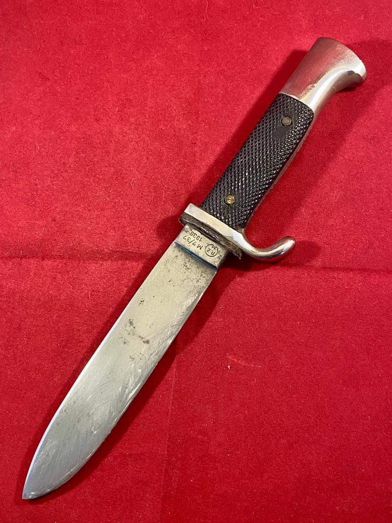 Early Double Proofed Hitler Youth Knife by Robert Klaas - Dated 1938
