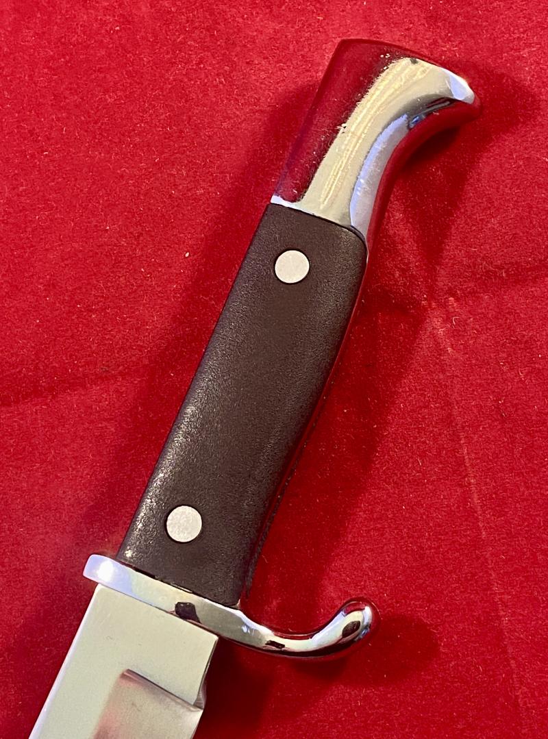 Mint Vintage Bowie Knife with Black Composite Grip and Hard Black Canvas Sheath by TRAMONTINA Brasil