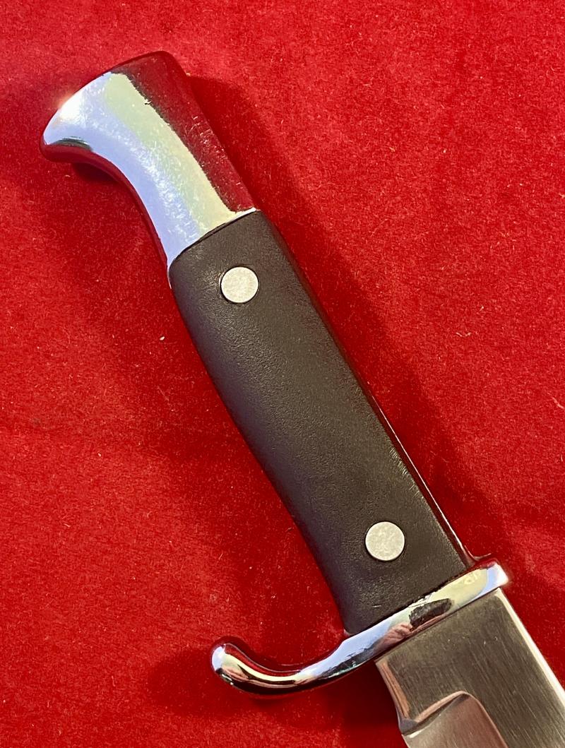 Mint Vintage Bowie Knife with Black Composite Grip and Hard Black Canvas Sheath by TRAMONTINA Brasil