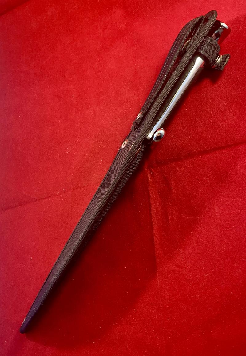Mint Vintage Bowie Knife with Black Composite Grip and Hard Black Canvas Sheath by TRAMONTINA Brasil