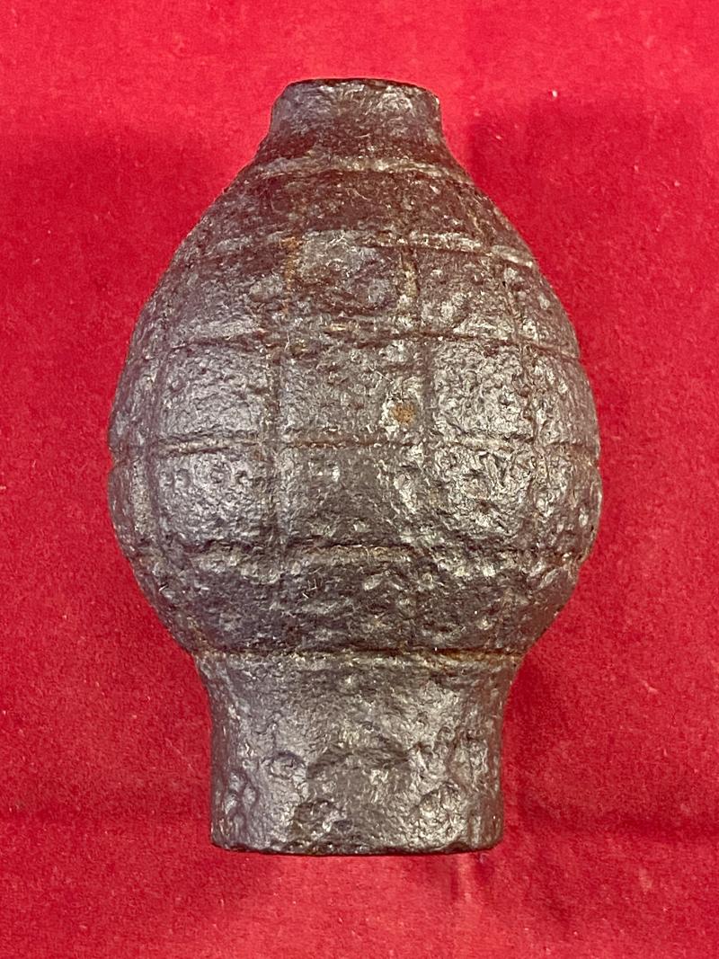 Original French WW1 Foug M1916 Inert Lemon Grenade Body - Citron Modèle 1916