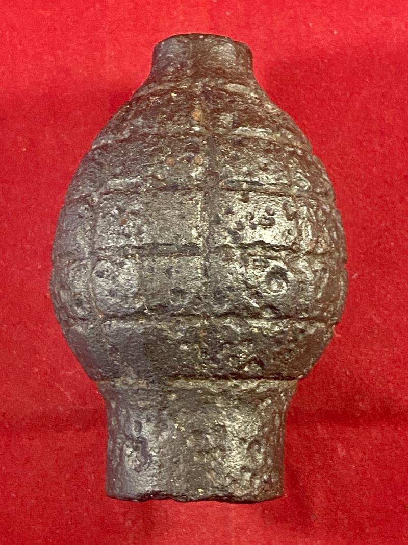 Original French WW1 Foug M1916 Inert Lemon Grenade Body - Citron Modèle 1916
