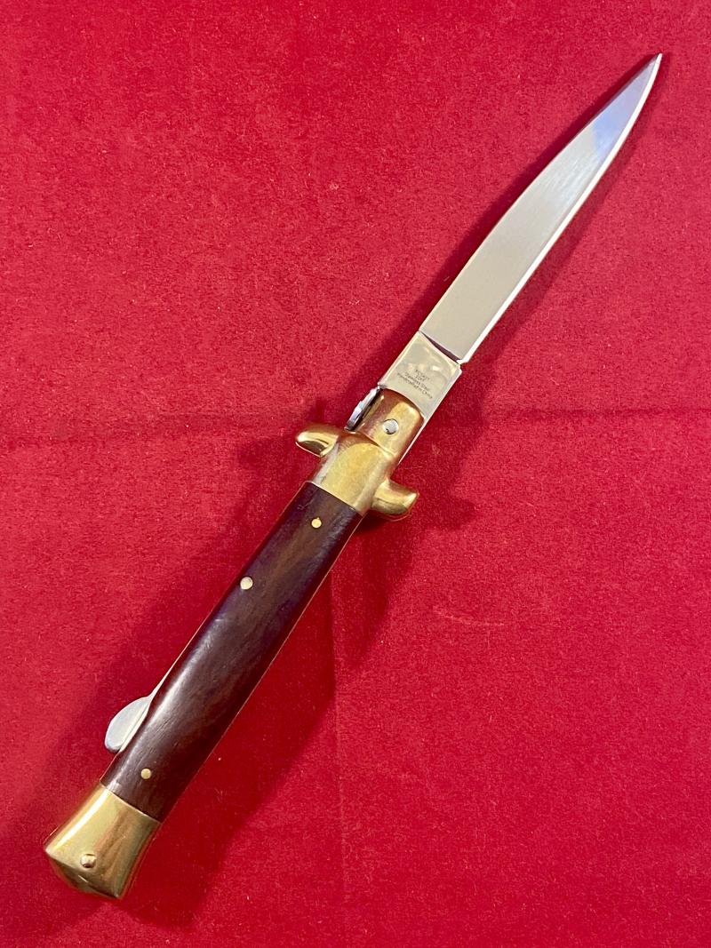 Mint Kissing Crane Manual Folding Stiletto Lock Back Knife with 4” Blade c2017