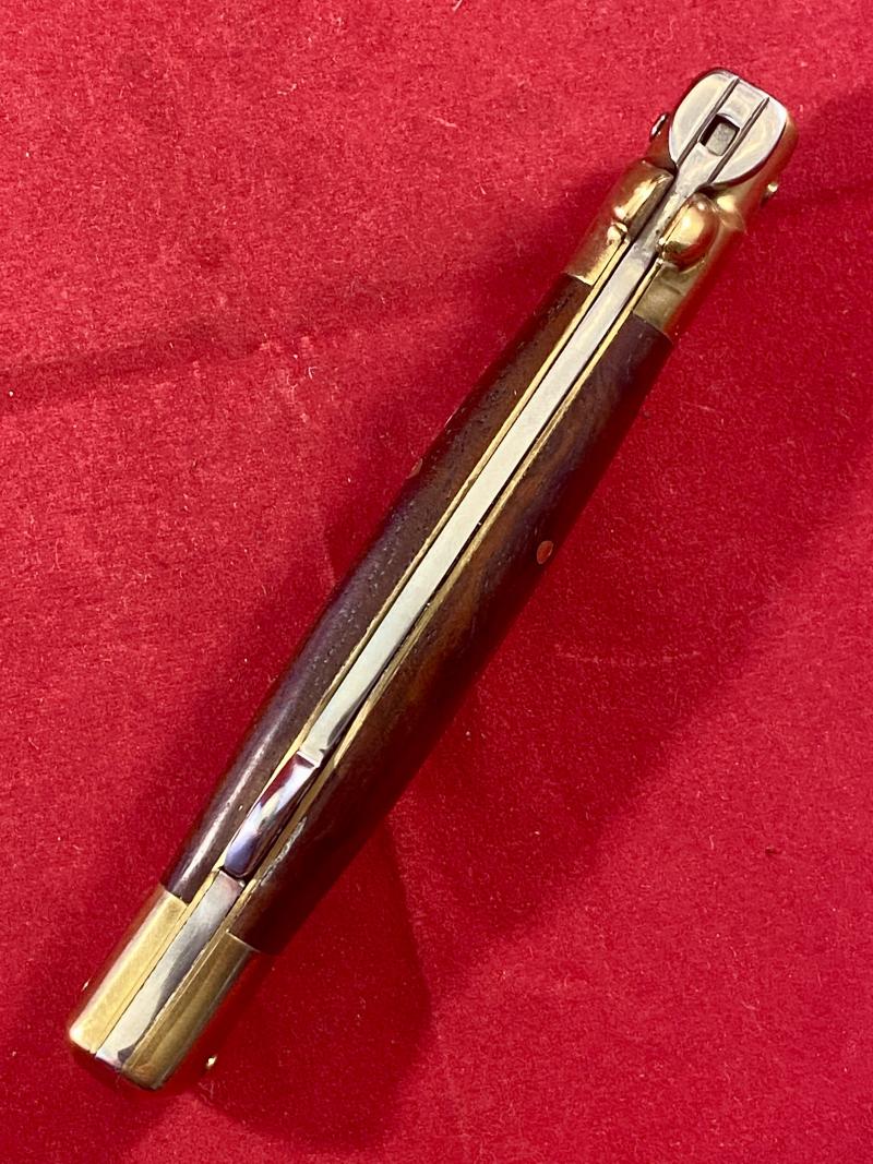 Mint Kissing Crane Manual Folding Stiletto Lock Back Knife with 4” Blade c2017