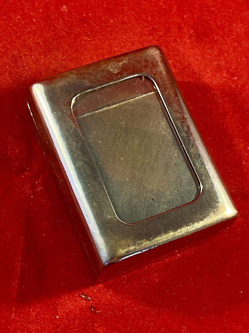 Antique Nickel Plated “Casket Ink” Travelling Inkwell by De La Rue & Co. Paris c1910