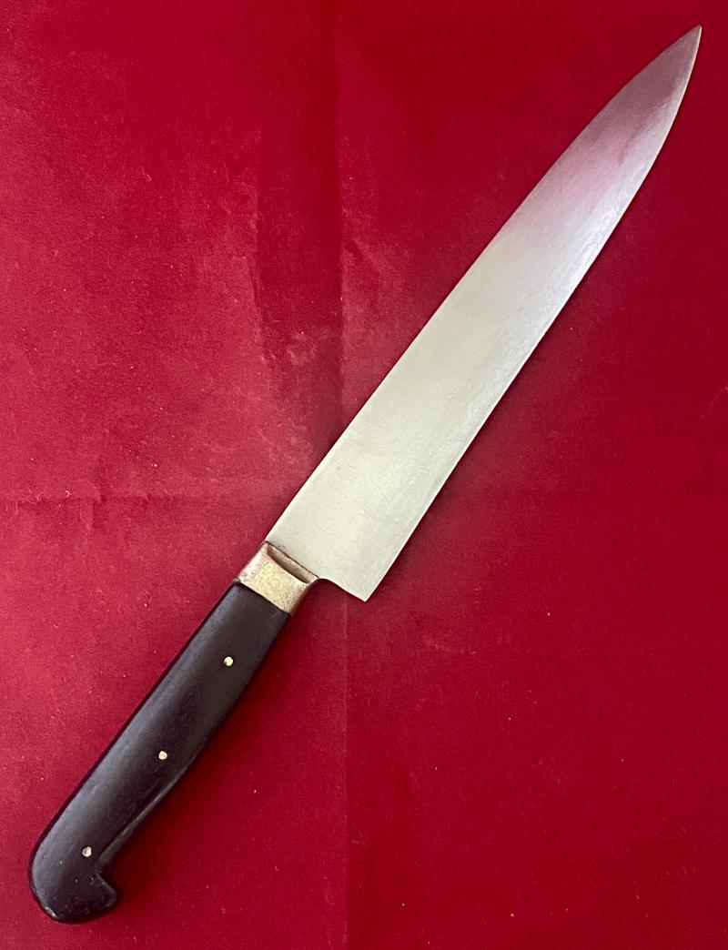 Antique Carving Knife with 8” “Non Stain” Blade and Dark Rosewood Grip by George Butler of Sheffield c1920