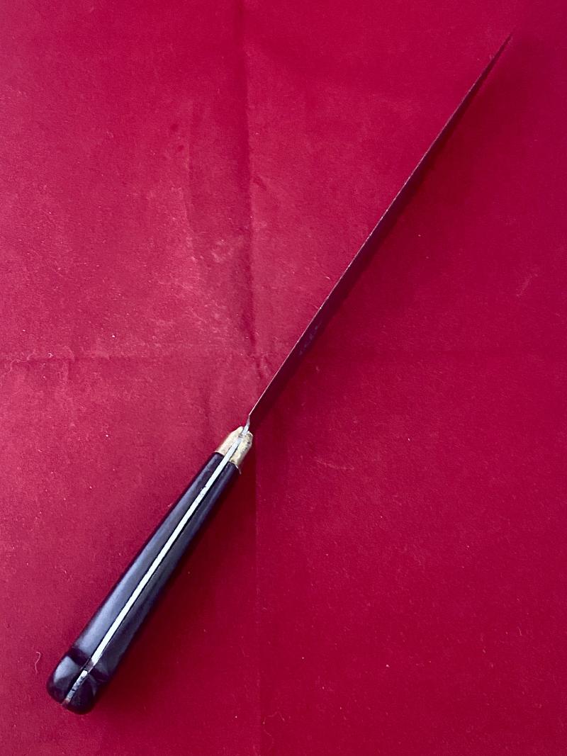 Antique Carving Knife with 8” “Non Stain” Blade and Dark Rosewood Grip by George Butler of Sheffield c1920