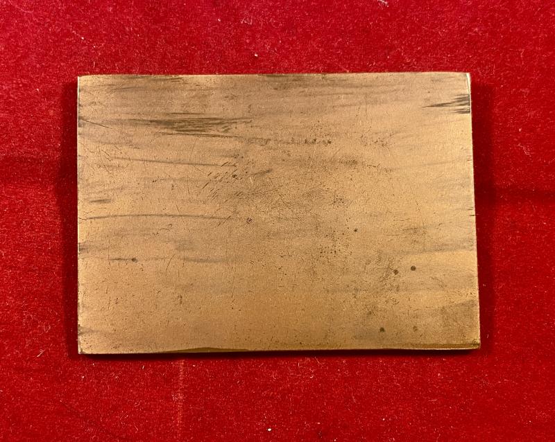 Impressive Small Unused Vintage Copper and Enamel Rowing Award Plaque