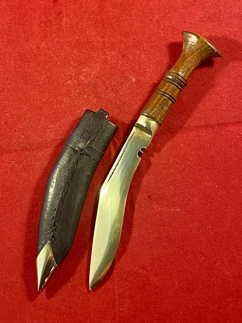Miniature Kukri Knife with Engraved Dedication to “Major A.O.L Burke 7th Gurkha Rifles” of the Indian Army WW2