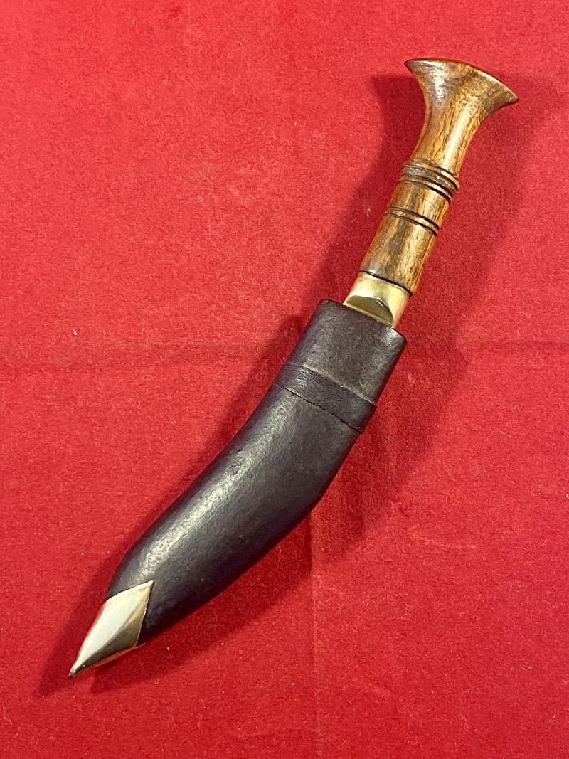 Miniature Kukri Knife with Engraved Dedication to “Major A.O.L Burke 7th Gurkha Rifles” of the Indian Army WW2
