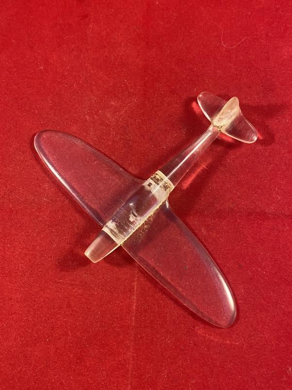 Rare WW2 “Trench Art” Plexiglass Model of a Spitfire