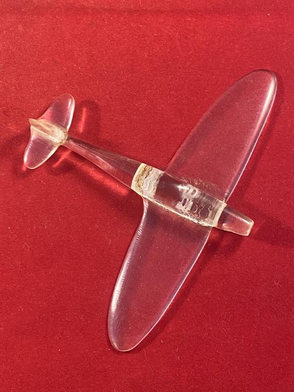 Rare WW2 “Trench Art” Plexiglass Model of a Spitfire