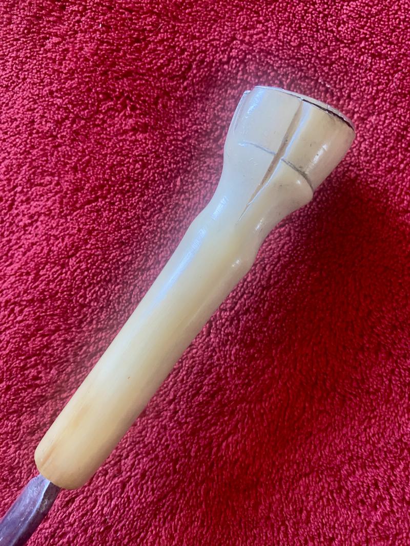 Fine Antique Horn Handled Ridding Crop with Concealed Blade – Short Sword Stick
