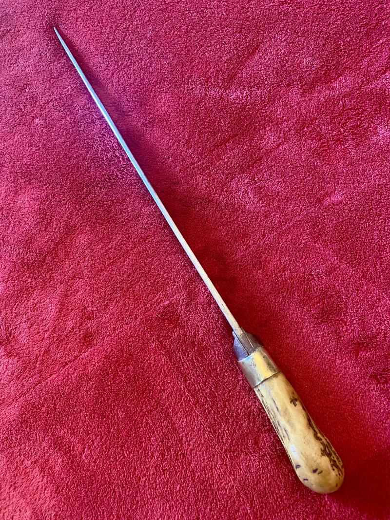 19th Century Afghan Salawar Short Sword 'Khyber Knife' with 15” Blade and Antler Horn Grip