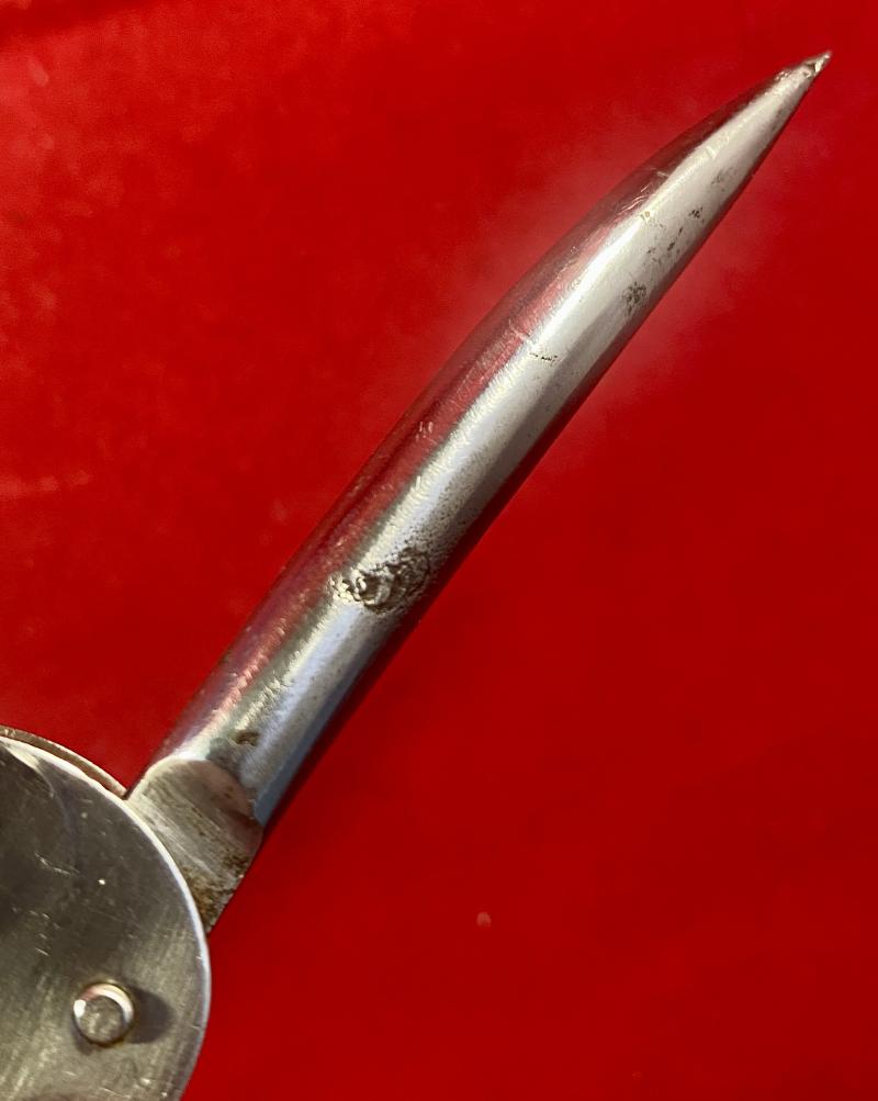 Vintage Folding Two-Piece Stainless Steel “Yachtmaster” Knife with Marlin Spike by J. Nowill & Sons Sheffield