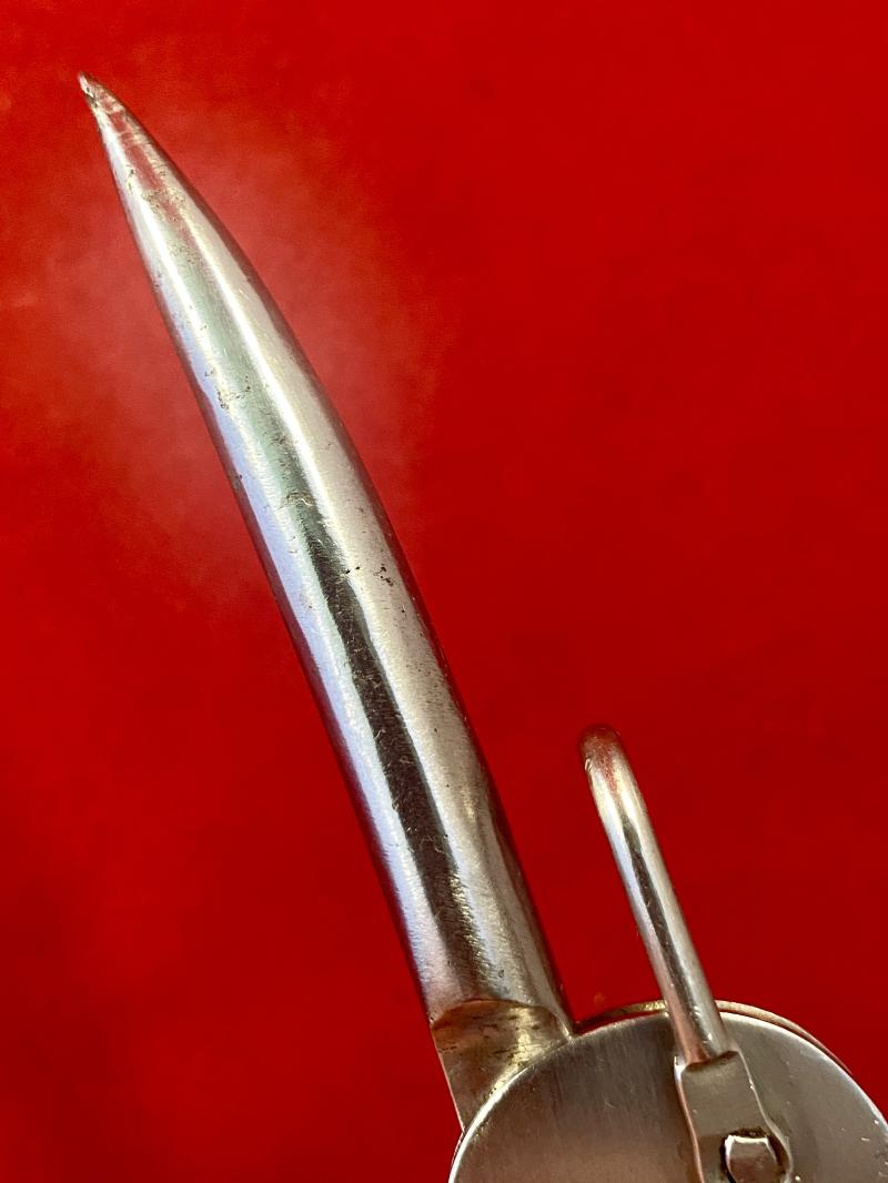 Vintage Folding Two-Piece Stainless Steel “Yachtmaster” Knife with Marlin Spike by J. Nowill & Sons Sheffield