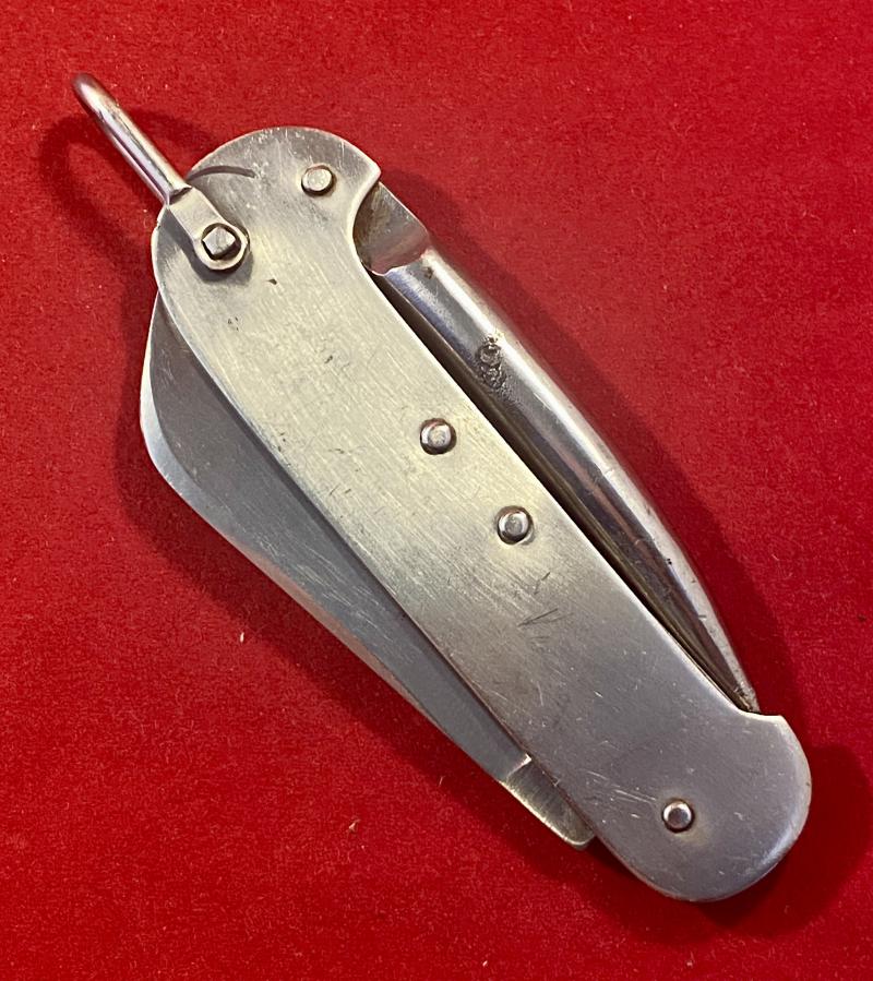 Vintage Folding Two-Piece Stainless Steel “Yachtmaster” Knife with Marlin Spike by J. Nowill & Sons Sheffield