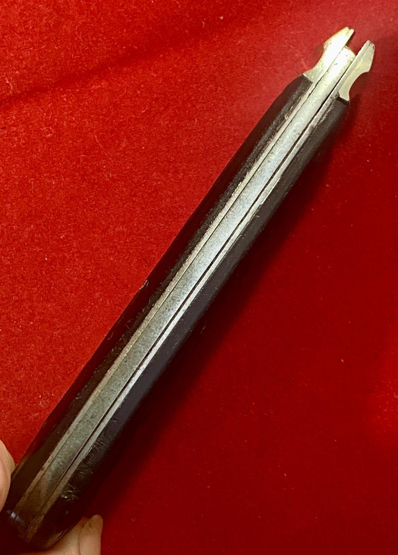 Vintage “VENTURE” 3” Lambsfoot Bolstered Pocket Knife with Black Composite Stag Grip by H.M. SLATER Sheffield
