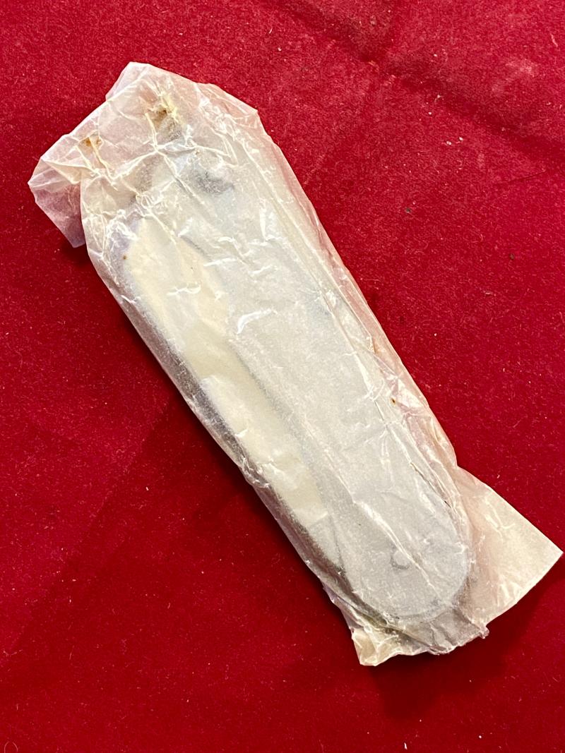 Mint Unused British Army Folding Two-Piece Stainless Steel Clasp or Jack Knife Dated 1952 with Original Waxed Paper Wrapping
