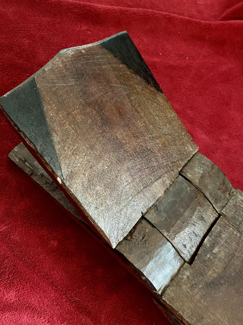 African Wood Carved and Patterned Coconut Grater “Mbuzi” Zaramo People Tanzania