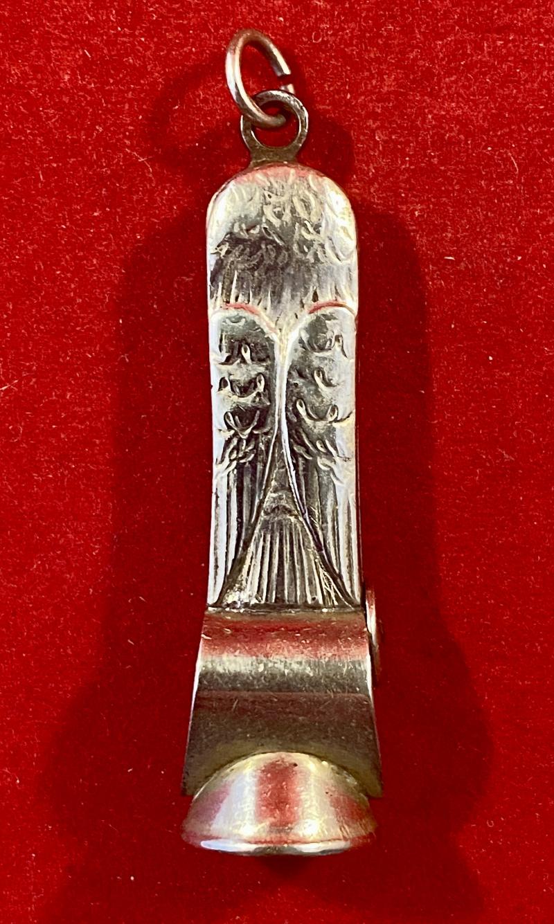 Victorian Silver Owl Cheroot Cutter with Glass Eyes c1890