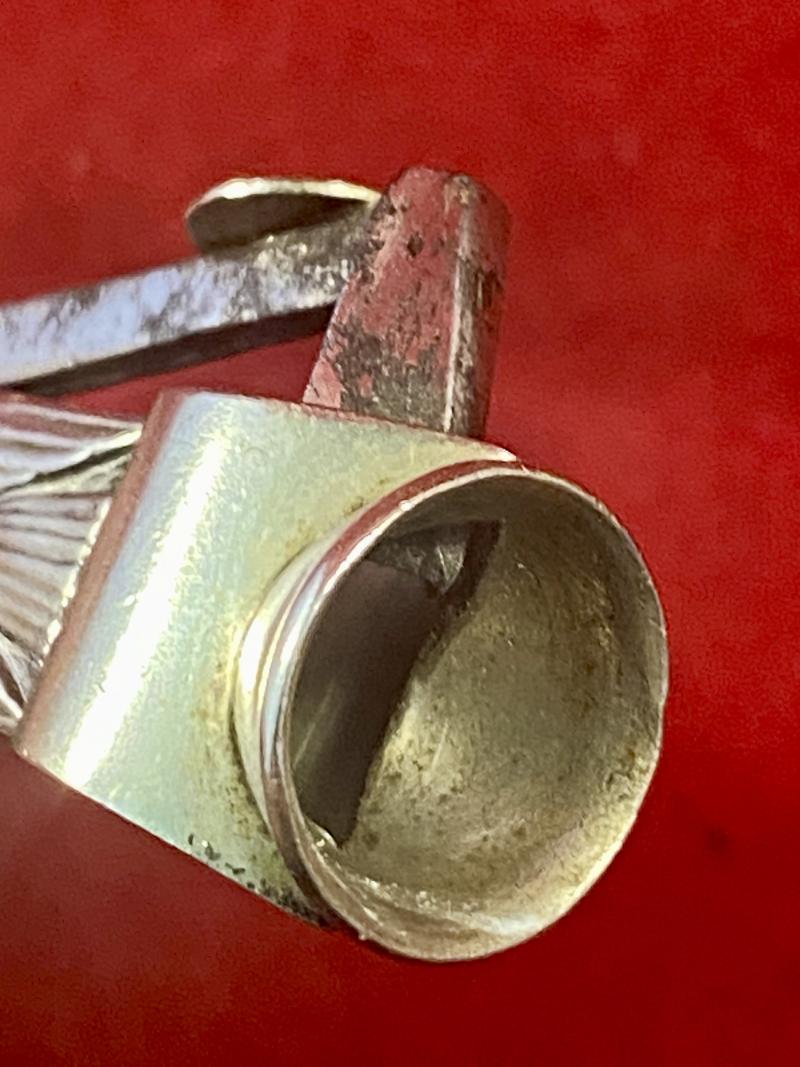 Victorian Silver Owl Cheroot Cutter with Glass Eyes c1890