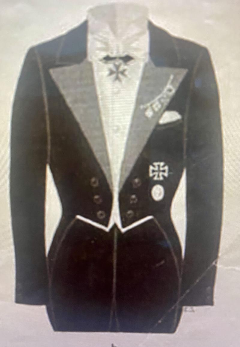 Impressive German Gentleman’s Miniature Medal Chain “Frackkette” with Four Medals