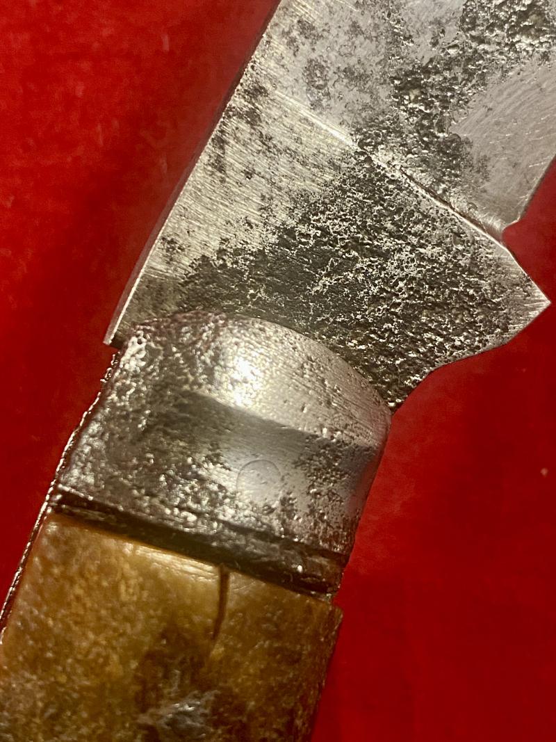 Antique Pruning Knife with Hawksbill Blade and Stag Antler Grip by SAYNOR c1890
