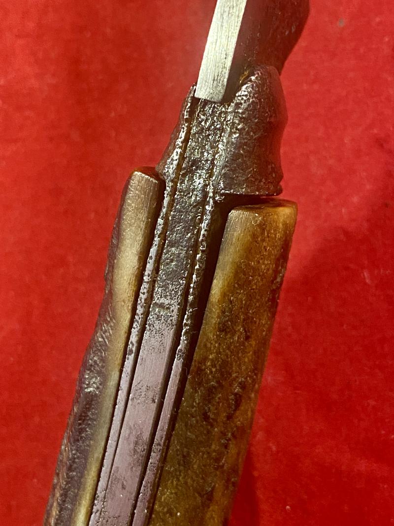 Antique Pruning Knife with Hawksbill Blade and Stag Antler Grip by SAYNOR c1890