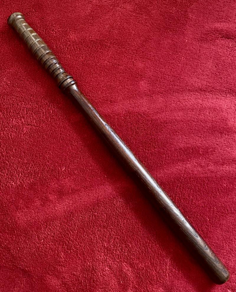 Vintage 22” Mounted Police Wooden Truncheon
