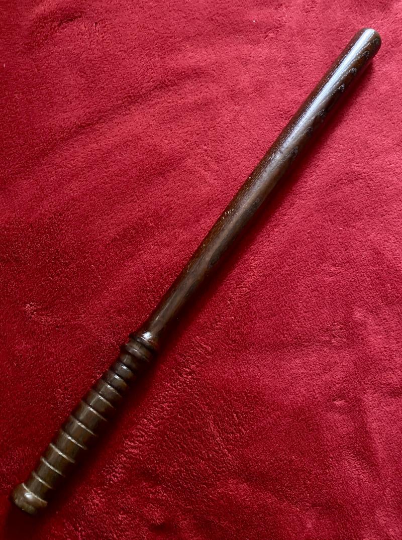 Vintage 22” Mounted Police Wooden Truncheon