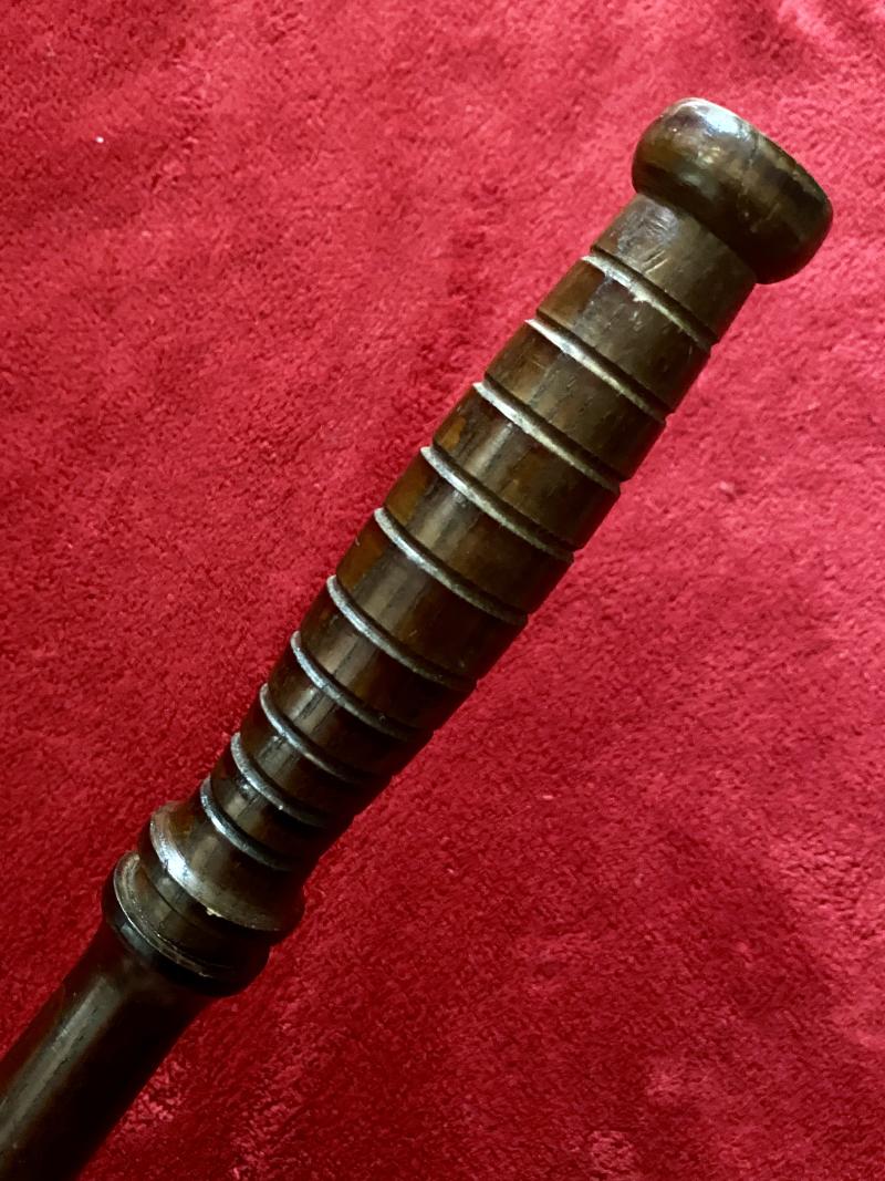 Vintage 22” Mounted Police Wooden Truncheon