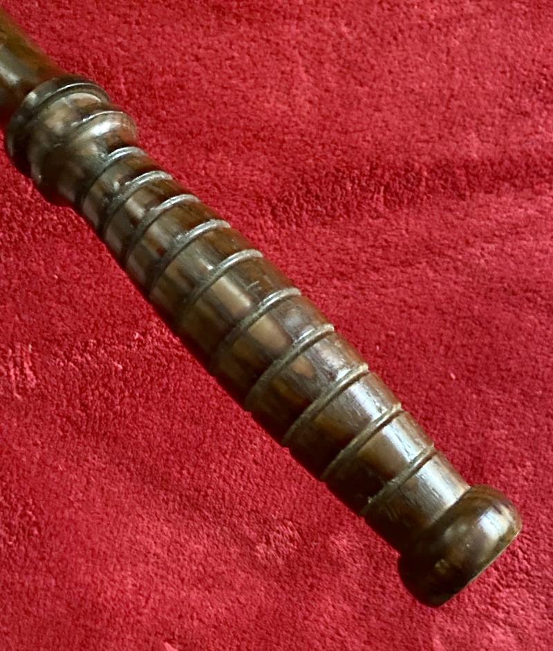 Vintage 22” Mounted Police Wooden Truncheon