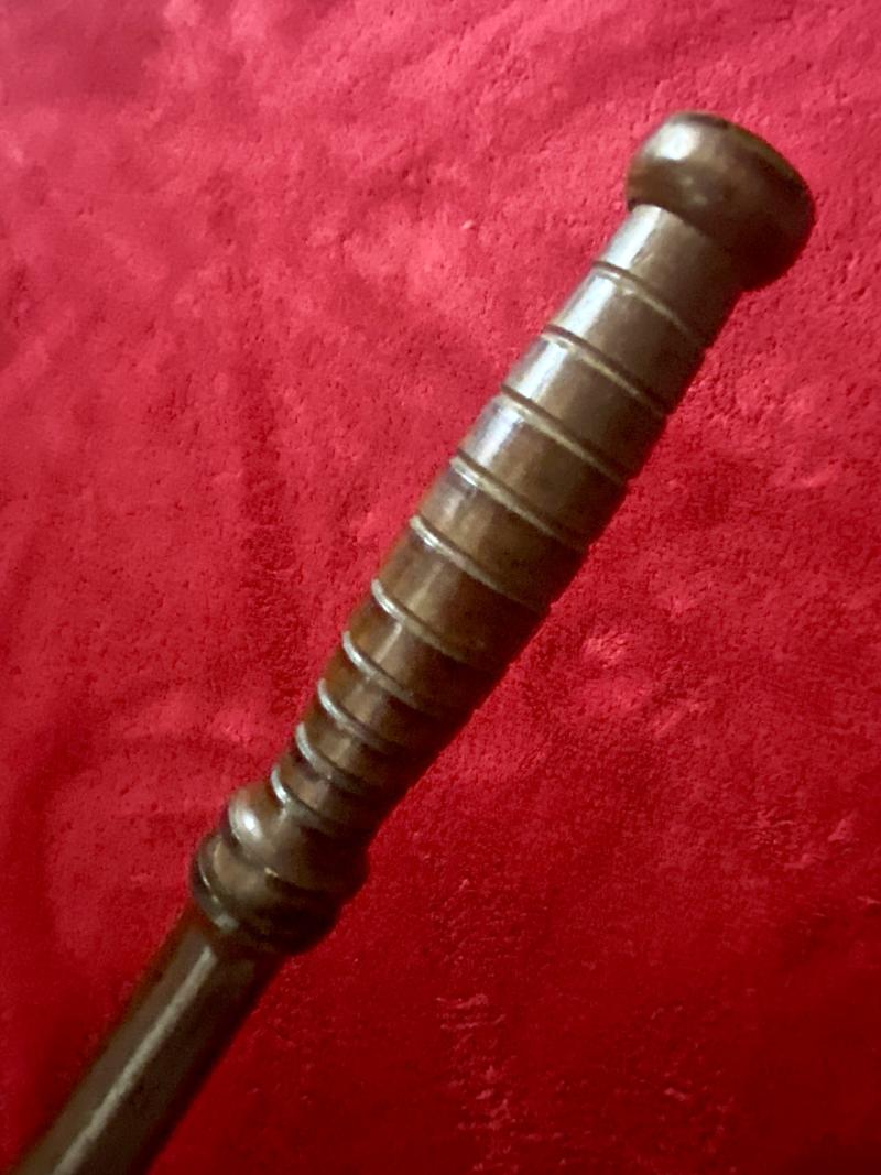 Vintage 22” Mounted Police Wooden Truncheon