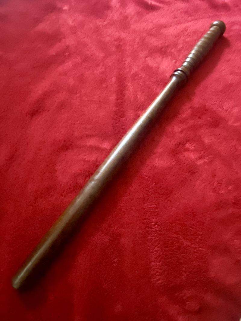 Vintage 22” Mounted Police Wooden Truncheon