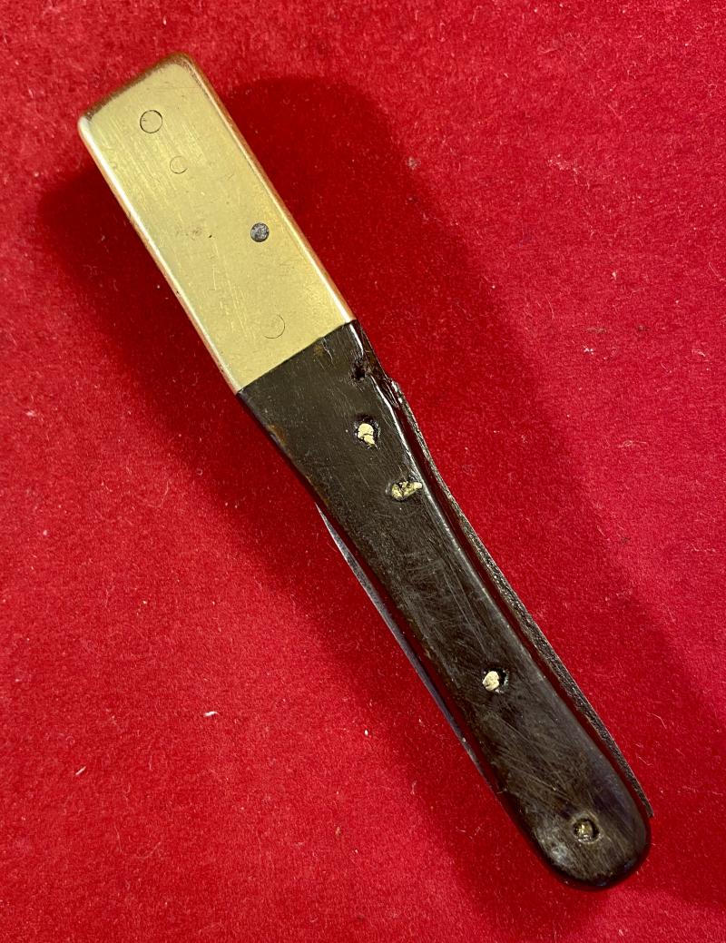 Fine Victorian Mahogany and Brass Quill Pen Maker and Trimmer c1880