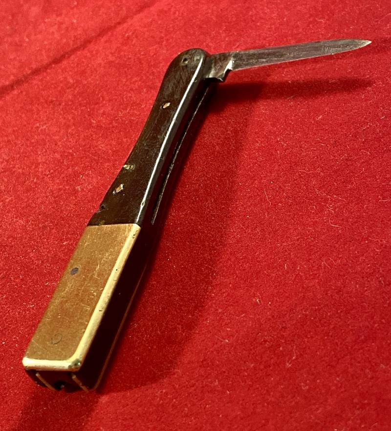 Fine Victorian Mahogany and Brass Quill Pen Maker and Trimmer c1880