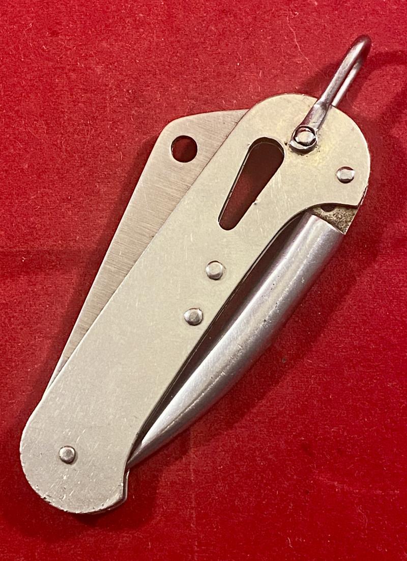 Vintage Captain Currey Lockspike Stainless Steel Bosun’s Knife with Serrated Blade, Marlin Spike and Shackle Key Slot