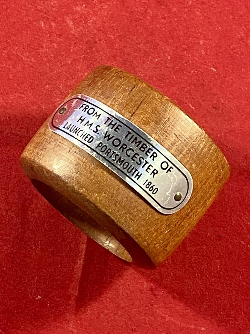 Napkin Ring made from the Teak Wood of H.M.S. WORCESTER launched in 1860