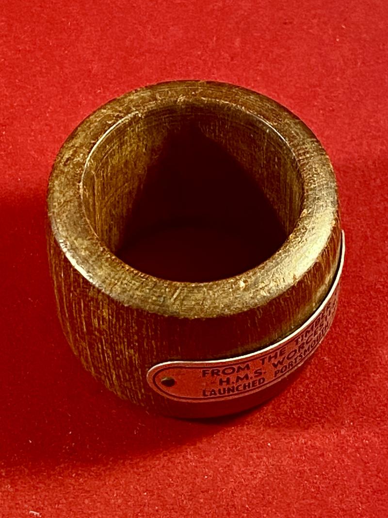 Napkin Ring made from the Teak Wood of H.M.S. WORCESTER launched in 1860