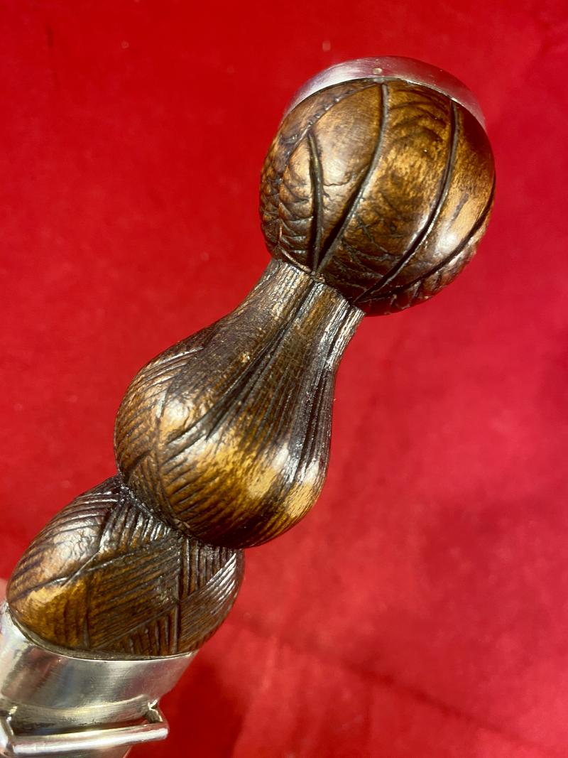 Fine Victorian “Dummy” 10.5” Scottish Dirk with Silver Fittings and Coloured Stones