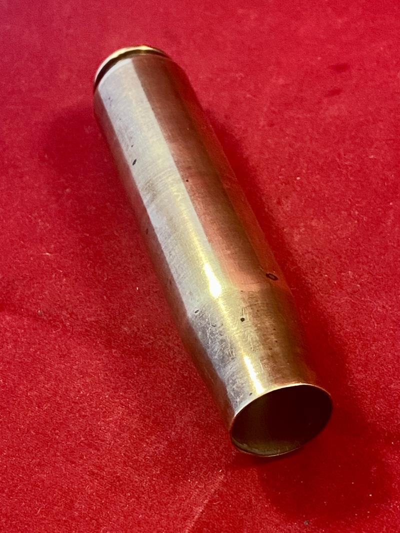 WW2 British Naval 20mm Oerlikon Anti-Aircraft Autocannon Shell Casing (not fired) by Raleigh Cycle Co. 1944