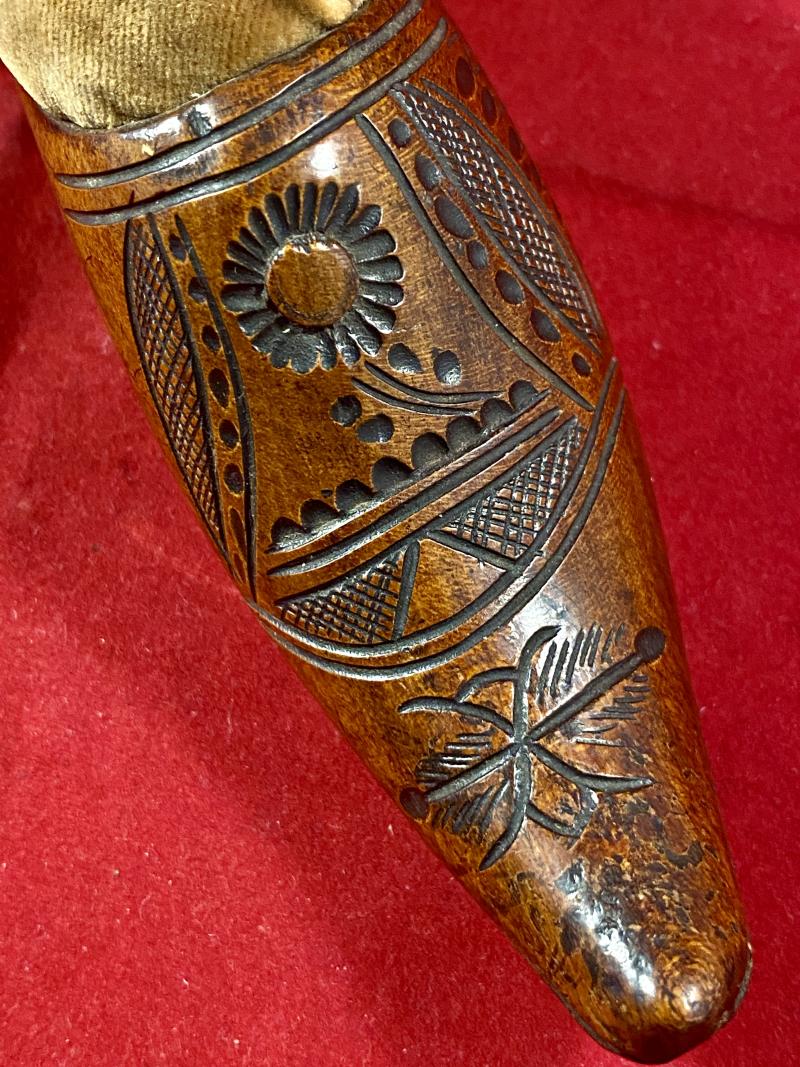 Rare Anglo-Boer War - POW made Wooden Shoe Pin Cushion – Bermuda c1902