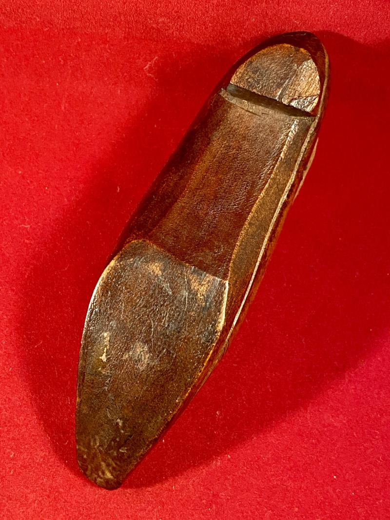 Rare Anglo-Boer War - POW made Wooden Shoe Pin Cushion – Bermuda c1902