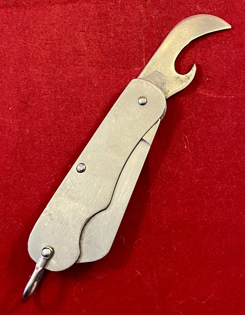 Vintage British Army Folding 2-Piece Stainless Steel Clasp or Jack Knife by Joseph Adams Dated 1993