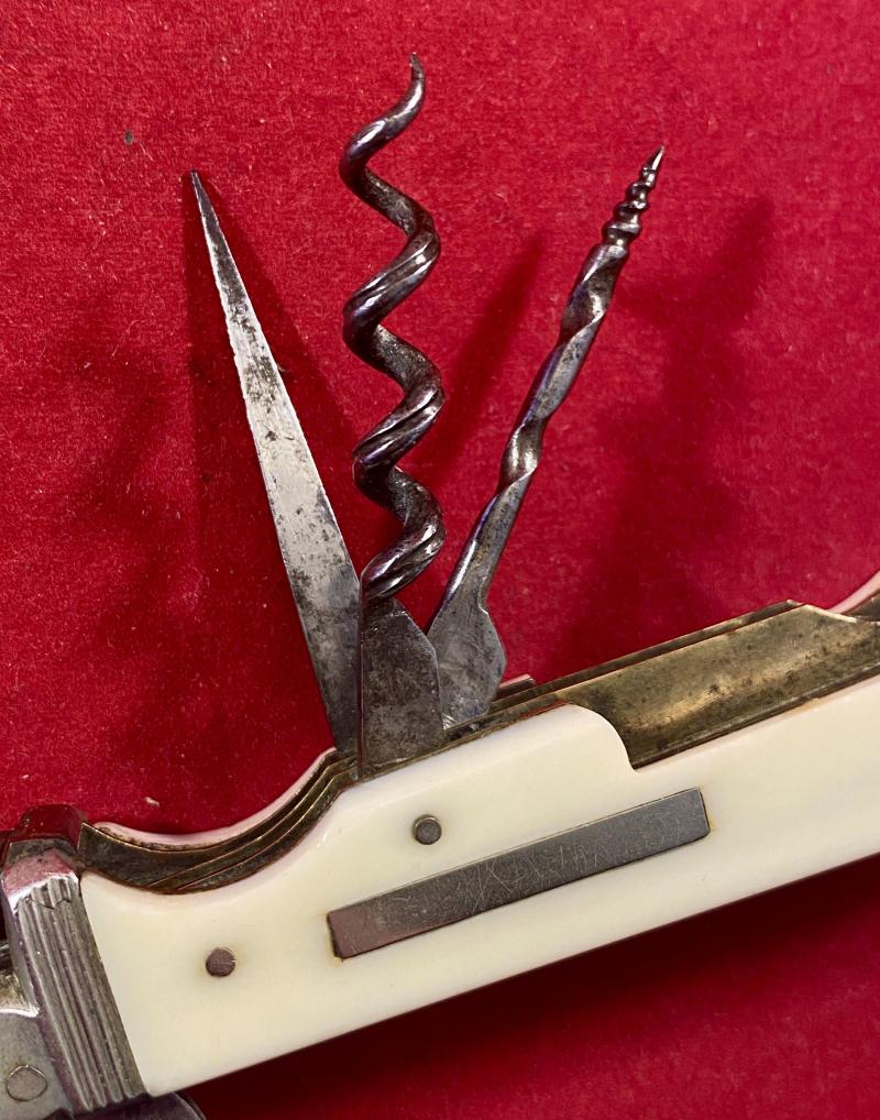 Fine Antique Multi-Tool Horseman’s Farrier’s Knife with a Smooth Bone Grip by HILL of Bristol c1880