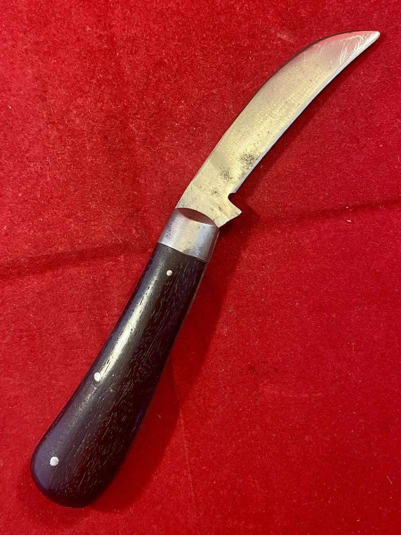 Vintage Pocket Pruning Knife with Buffalo Horn Grip by I XL George Wostenholm of Sheffield c1960